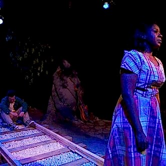 John Wehrman and LaNisa Frederick Prologue Theatre Take Her See the Maco Lights